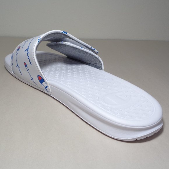 Champion Size 12 M LOGO SLIDE White Sandals New Men\'s Shoes